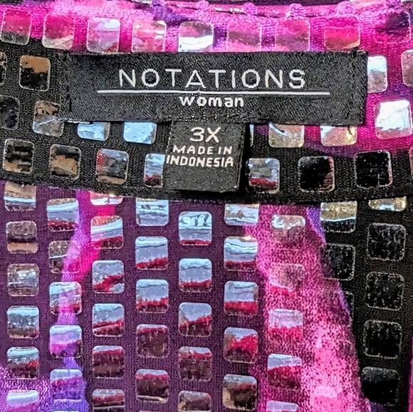 Notations, NWOT, Women's, Button Front, Lightweight, Shimmering Shacket, Size 3X - Picture 10 of 10